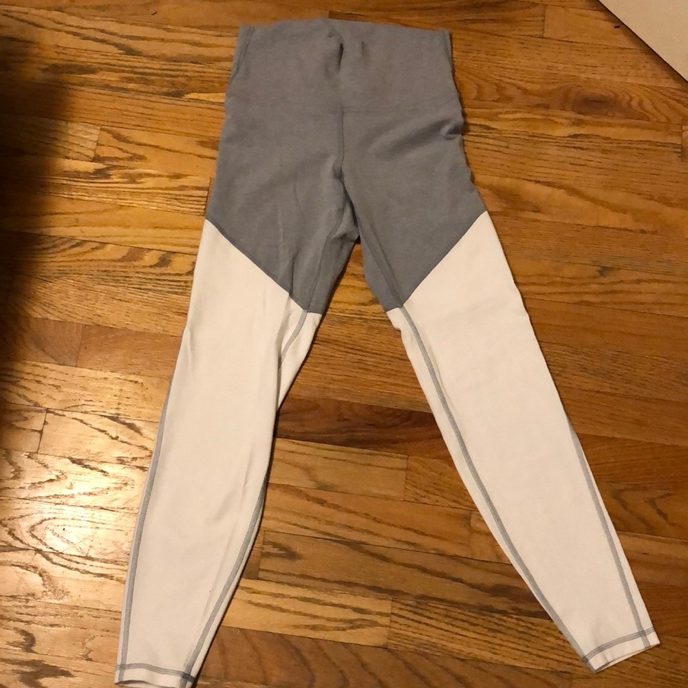 Grey and White High Waisted Leggings
